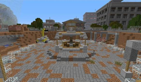 The cornucopia area of an MCSG Survival Games map